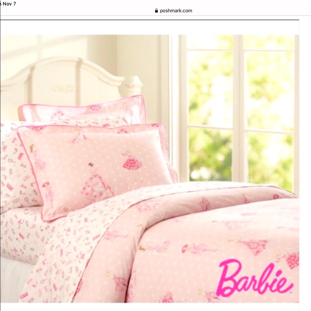 Pottery Barn Kids Original Barbie Duvet Queen/Full Set with Full Barbie Sheets
